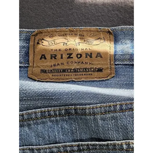 Vintage Arizona Jeans Mens 48 X 29 Light Blue Denim Jeans Relaxed 100% Cotton - Picture 9 of 9